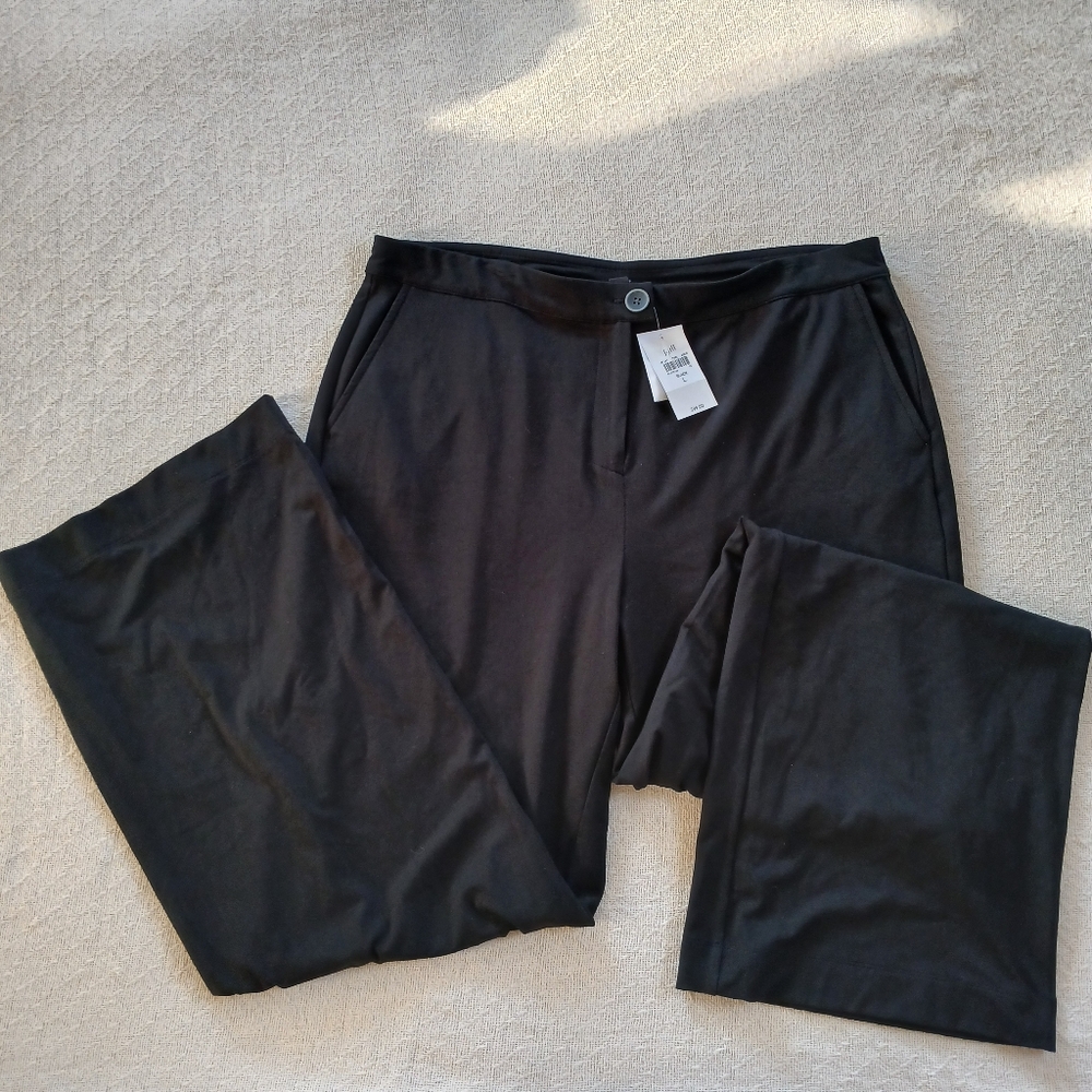 j.jill wearever straight leg black knit pants corpcore cozy minimalist large